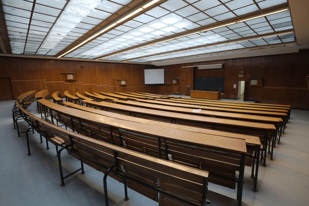 Interior of an auditorium at a university
